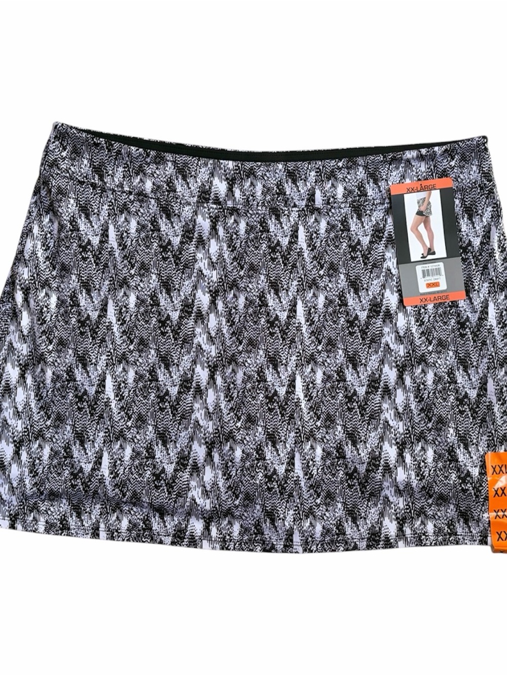 NWT Tranquility Colorado Clothing XXL black white Geometric Pattern skirt skort